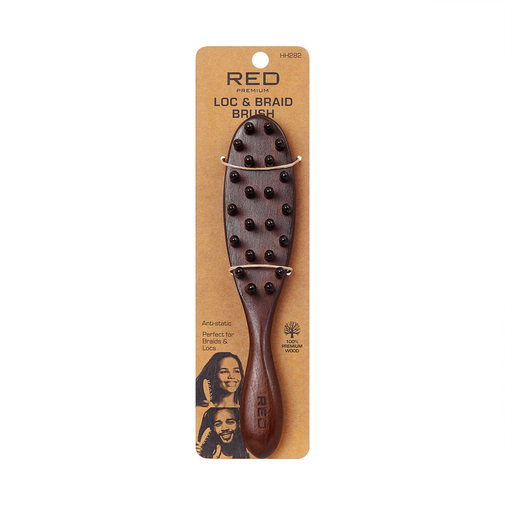 Red Premium Loc & Braid Brush – HH282