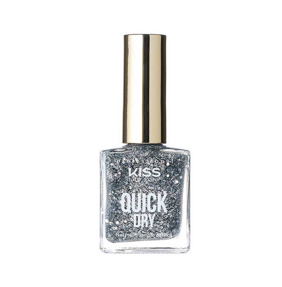 KISS New York Professional Quick Dry Nail Polish, High-Pigment Smudge-Resistant Rapid-Set Liquid Lacquer - QP