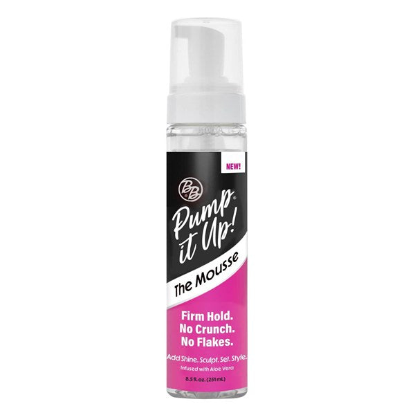 Bronner Bros BB Pump It Up! Foam Styling Mousse, Moisturizing Wrapping Lotion for Set & Mold, 8.5 fl. oz.