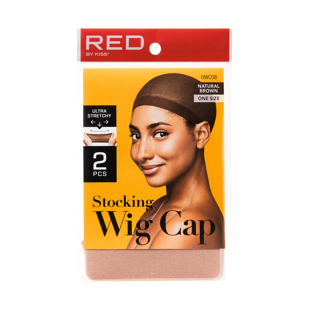 Red Wig Cap Natural Brown 2 pcs HWC08