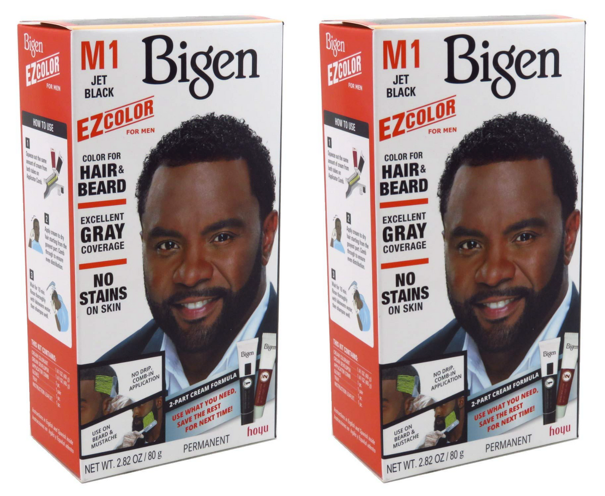 2 Pack Bigen EZ Hair Color (M1) Jet Black