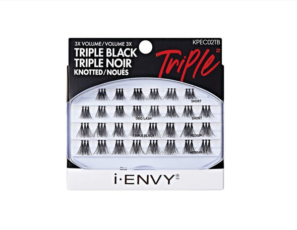 i-Envy by Kiss Trio Triple Black Lash Clusters KPEC