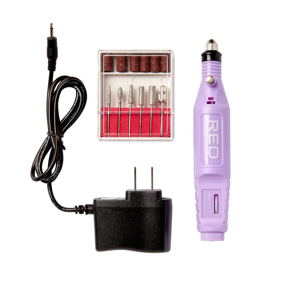 RED by Kiss Cordless Electric Nail File - Portable E-File Manicure Drill (ENF01)