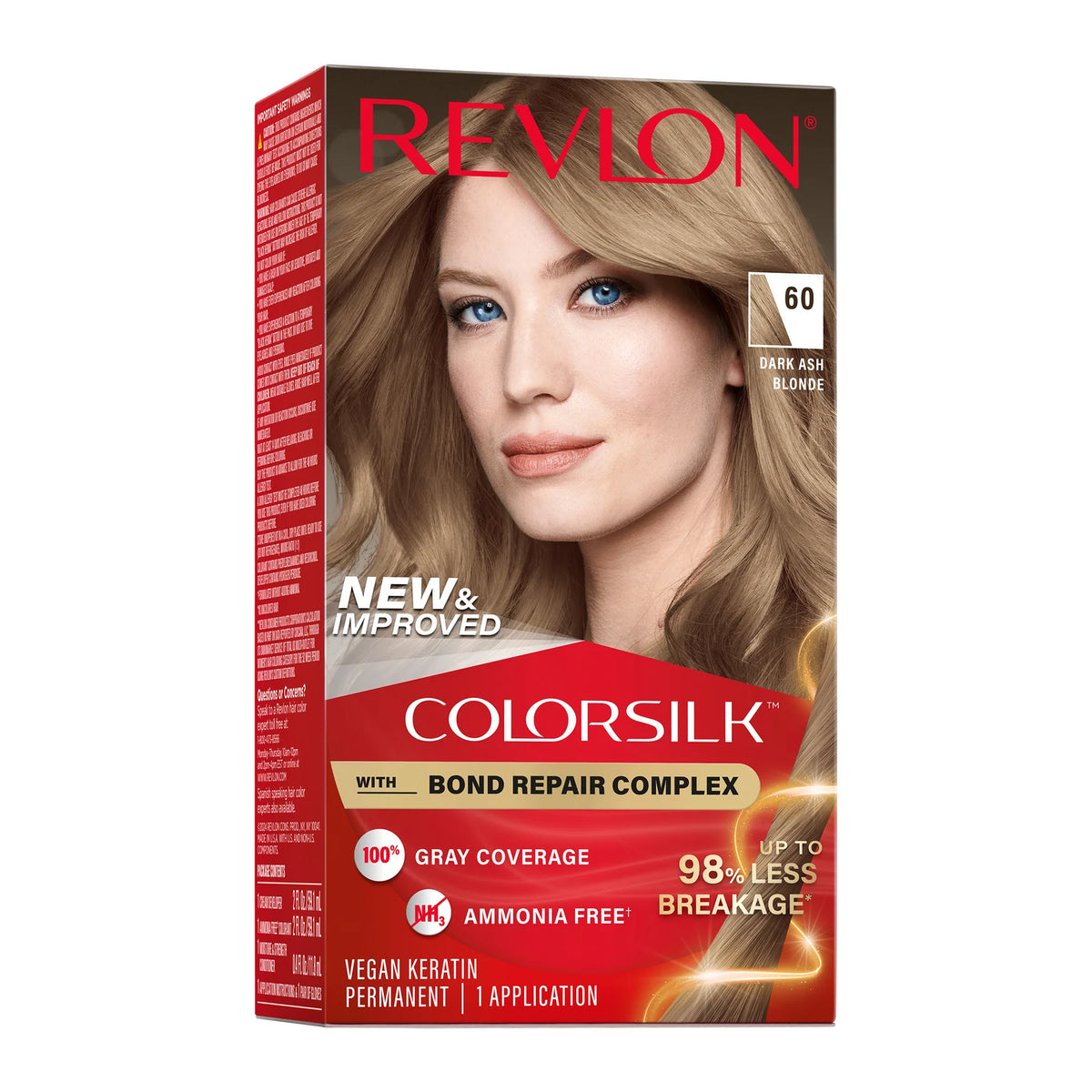 Revlon ColorSilk Beautiful Color Permanent Hair Dye, Ammonia-Free Liquid Hair Color Kit