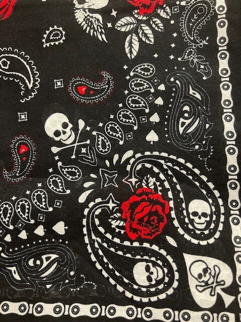 Bandana Skull & Roses (1DZ)