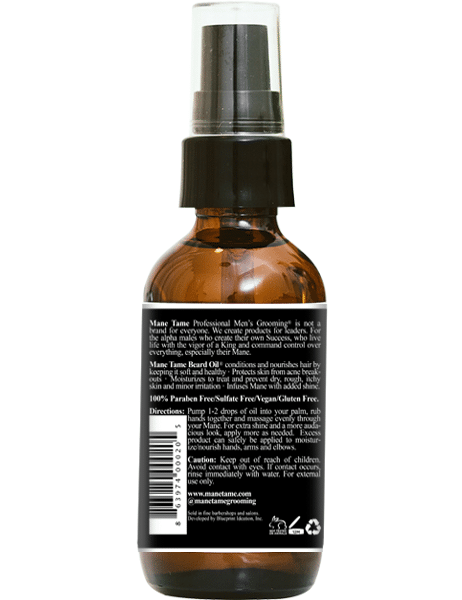 Mane Tame Professional Men's Grooming Beard Oil 2 oz