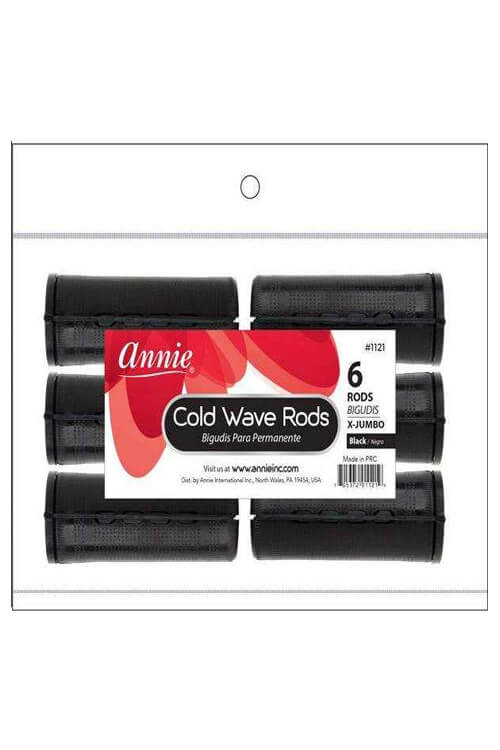 Annie #1121 Cold Wave Rod Extra Jumbo Black 6 CT