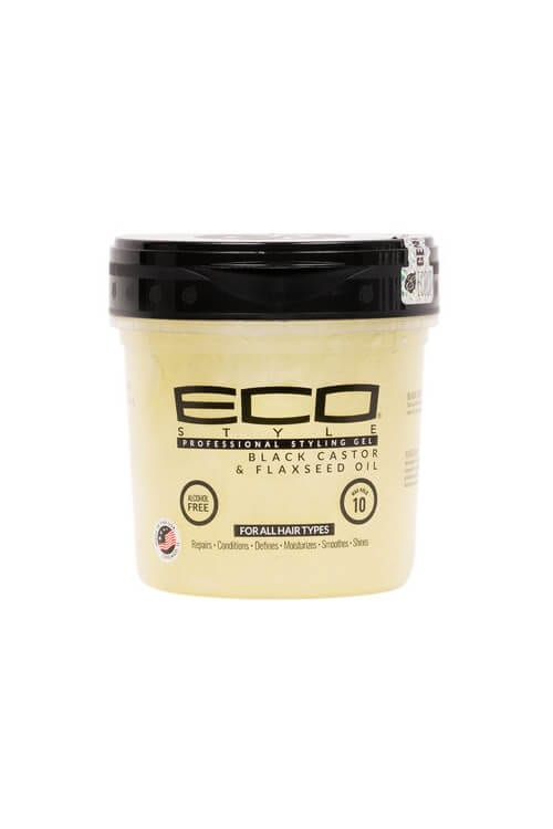 Eco Style Black Castor and Flaxseed Oil Professional Styling Gel 8 oz