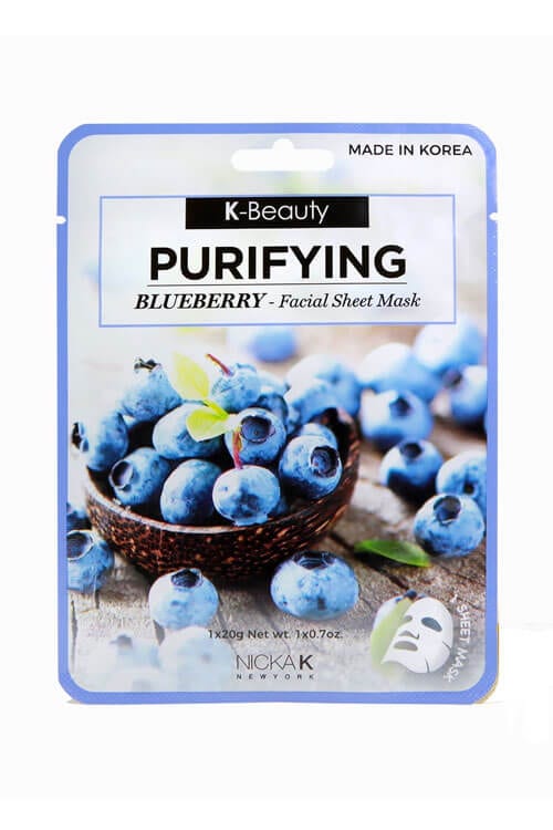 Nicka K New York K Beauty Sheet Mask Purifying Blueberries