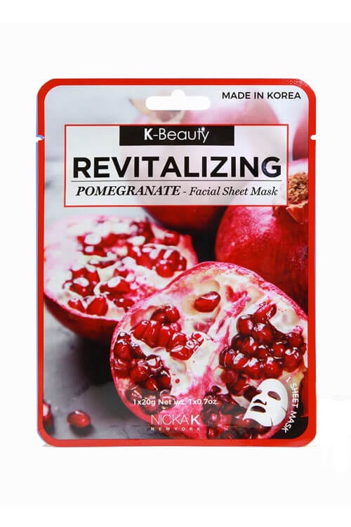 Nicka K New York K Beauty Sheet Mask Revitalizing Pomegranate