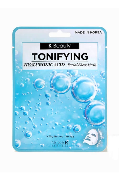 Nicka K New York K Beauty Sheet Mask Tonifying Hyaluronic Acid