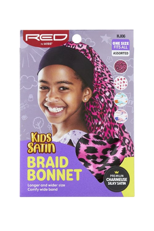Red by Kiss Kids Satin Braid Bonnet HJ