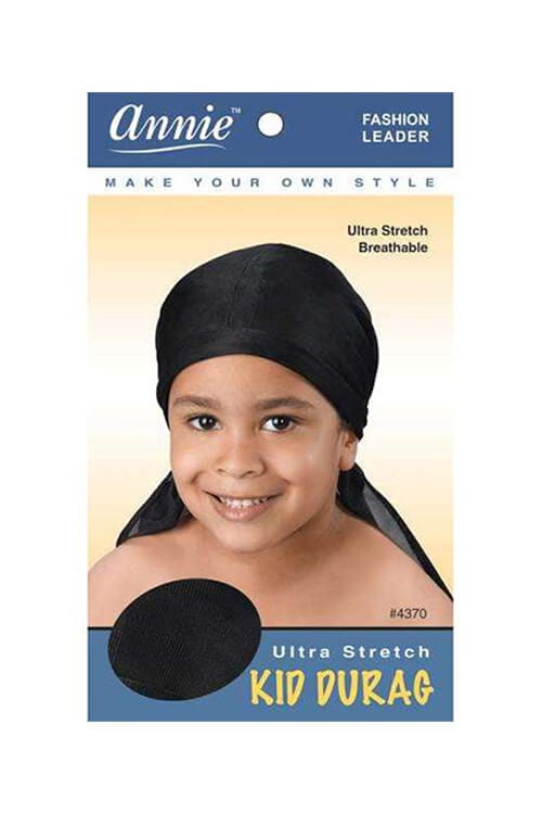 Annie Kids Ultra-Stretch Durag Black #4370