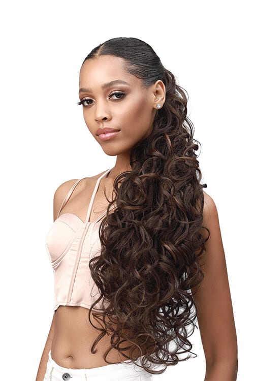 Bobbi Boss Boss Up Romance Curl Professional Wrap Pony 30" Front
