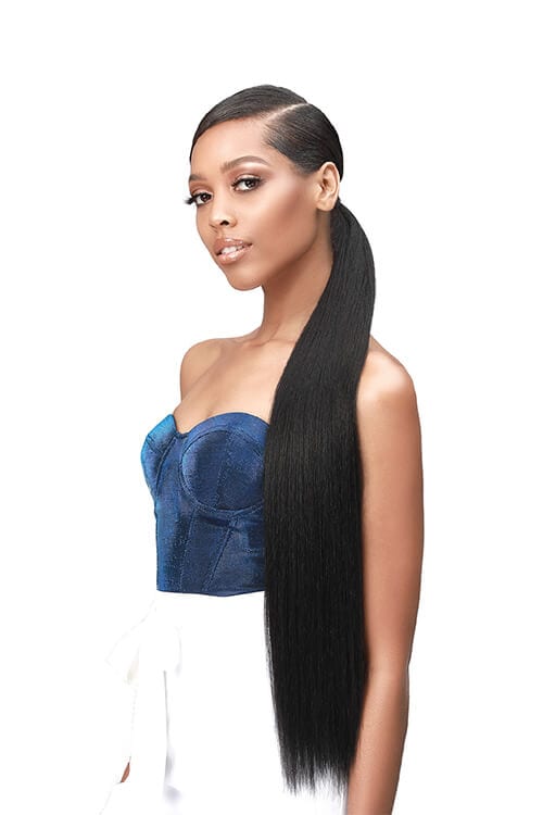 Bobbi Boss Boss Up Silky Straight Professional Wrap Pony 30" Front