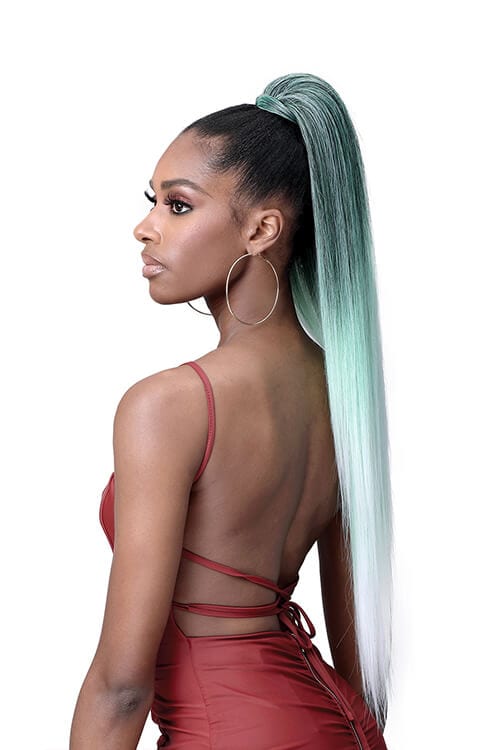 Bobbi Boss Miss Origin Designer Mix Tress Up Yaky Straight 32" Ponytail Side