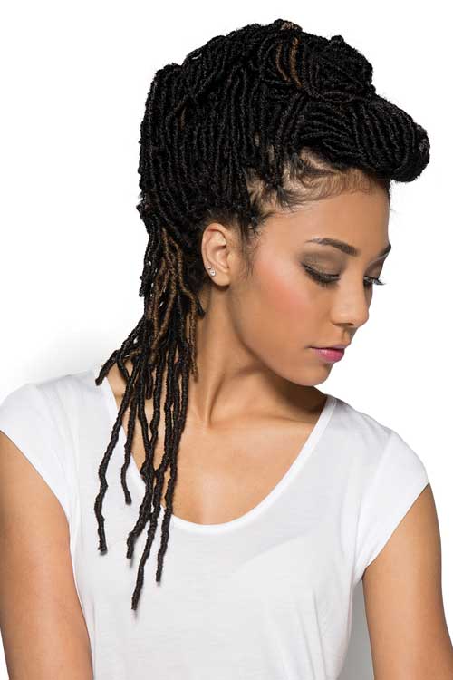 Bobbi Boss Nu Locs 24 Inch Crochet Hair Model Side