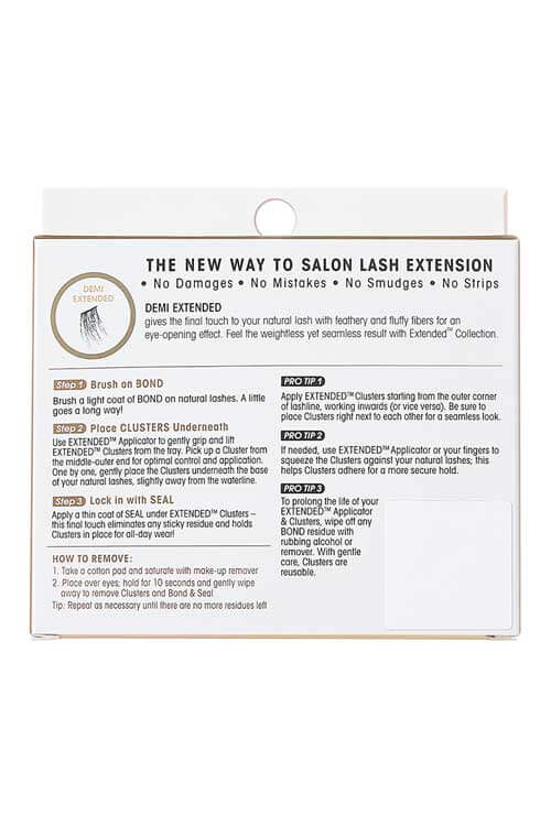 i-Envy V-Luxe Extended Collection Lash Cluster Variety Pack VE Packaging Back