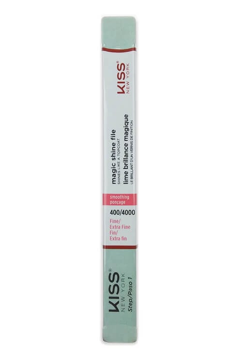 KISS New York Magic Shine Mylar Nail File, 400/4000 Ultra-Fine Mirror Gloss Buffing Board - MYLAR2N