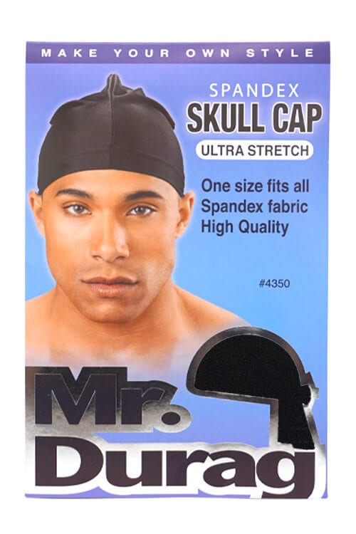 Mr. Durag #4350 Spandex Skull Cap Black