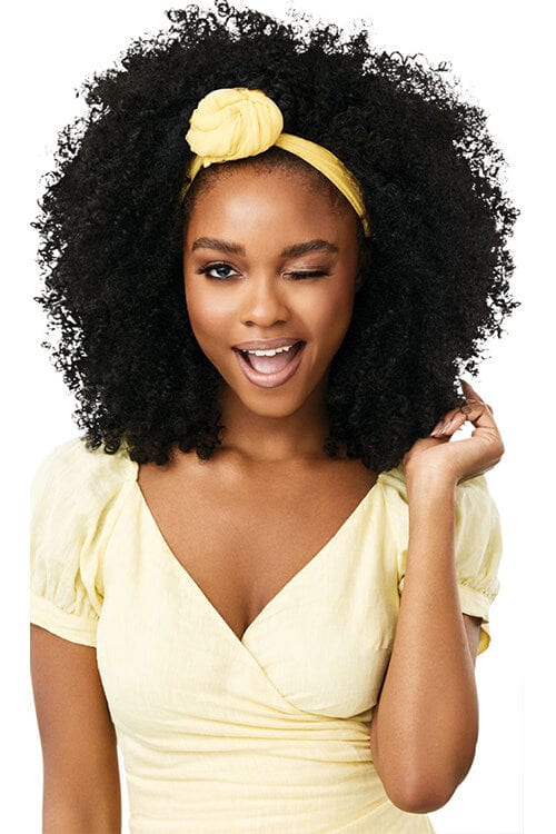 Outre Converti-Cap Bahama Mama Glueless Multi-Way Wig - 24 inch Long Curly Tropical Yaki Half Wig