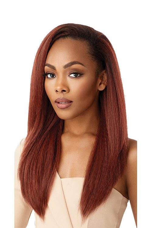Outre Soft and Natural Neesha H302 Quick Weave Synthetic Half Wig Cinnamon Spice