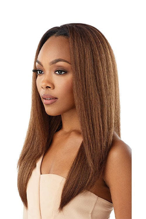 Outre Soft and Natural Neesha H302 Quick Weave Synthetic Half Wig Side