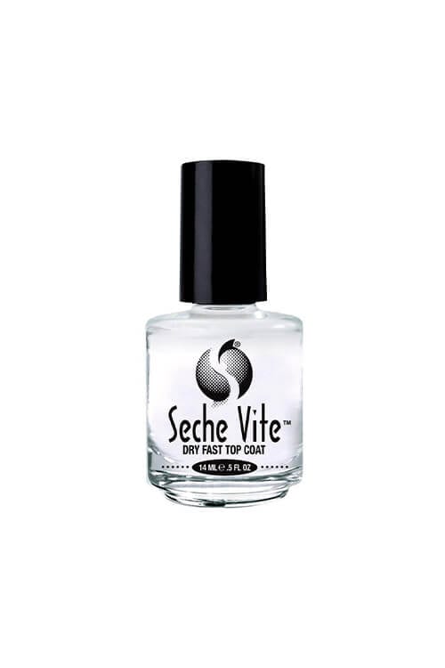 Seche Vite Dry Fast Top Coat, Professional High-Gloss Quick-Drying Nail Polish Protective Layer 0.5 oz