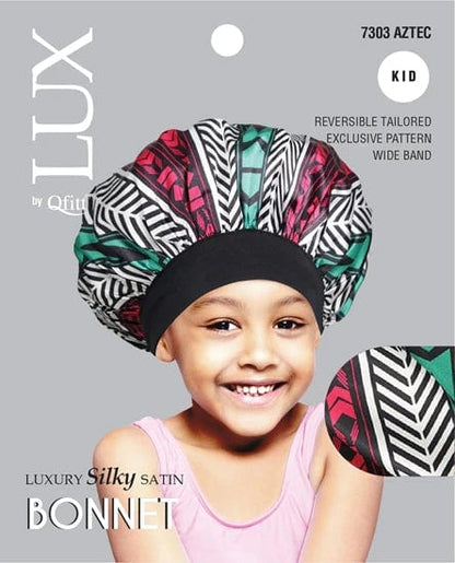 Lux by Qfitt Silky Satin Bonnet Kids Design MM7303 Single