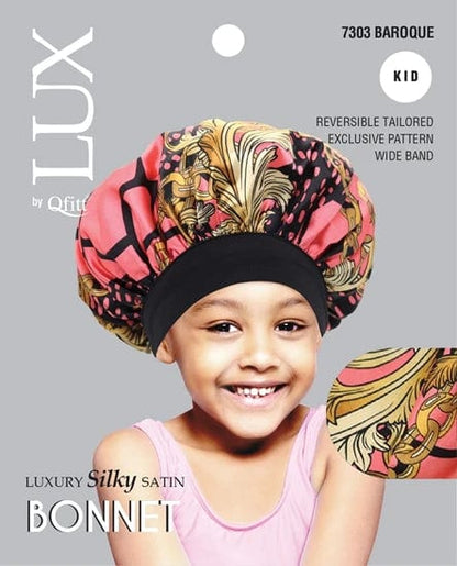 Lux by Qfitt Silky Satin Bonnet Kids Design MM7303 Single