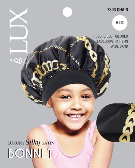 Lux by Qfitt Silky Satin Bonnet Kids Design MM7303 Single – United