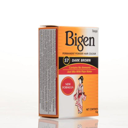 Bigen Permanent Powder Hair Color 57 Dark Brown Black .21 oz
