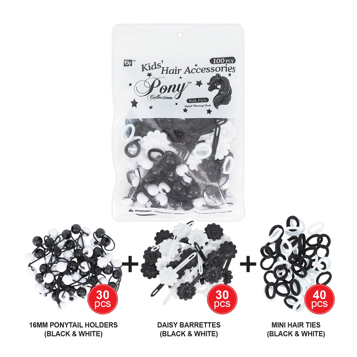 Kids' Hair Accessories Bulk Pack