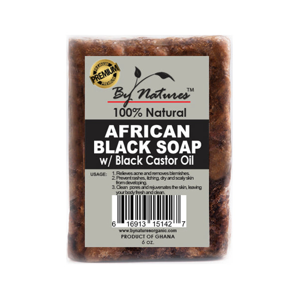 By Natures African Black Soap W/Black Castor Oil 6.5 oz