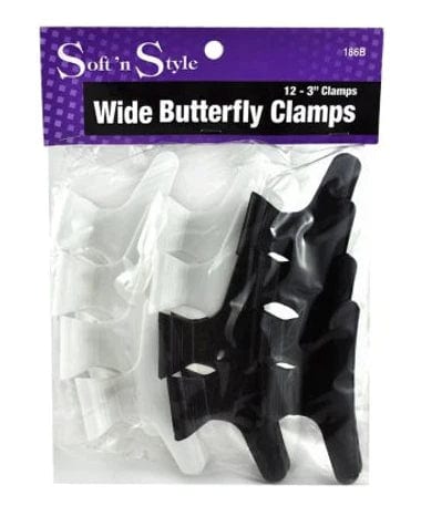 SOFT 'N STYLE 3" Wide Butterfly Clamp 12/PK 186B