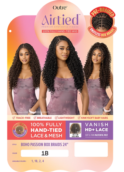 Outre Airtied 100% Fully Hand-Tied Wig Boho Passion Box Braids 24"