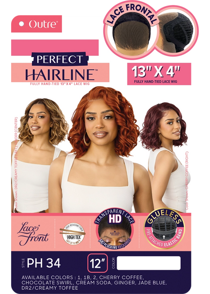 Outre Perfect Hairline Fully Hand Tied Lace Wig PH 34 12"