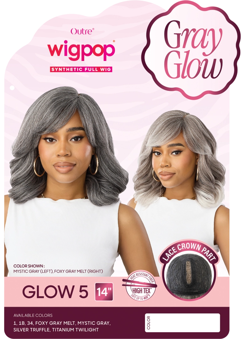 Outre Wigpop Gray Glow Synthetic Full Wig Glow 5 14