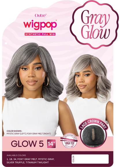 Outre Wigpop Gray Glow Synthetic Full Wig Glow 5 14"