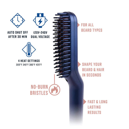 Primex #05971 Ceramic Beard & Hair Straightener Blue