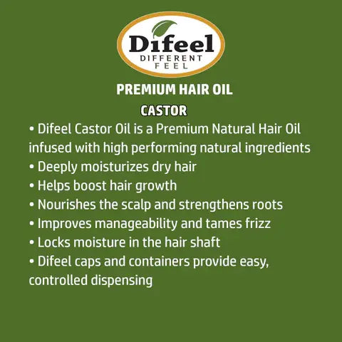 Difeel Premium Natural Castor Oil 2.5 oz