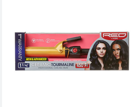 Red by Kiss Ceramic 1 1/4" Curling Iron