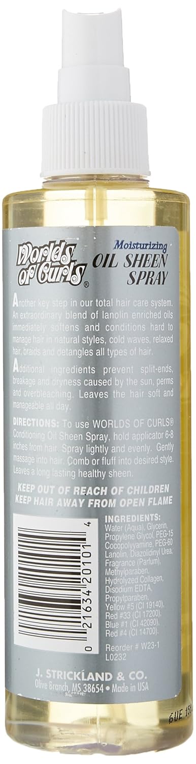 Worlds of Curls Moisturizing Oil Sheen Spray 8 oz