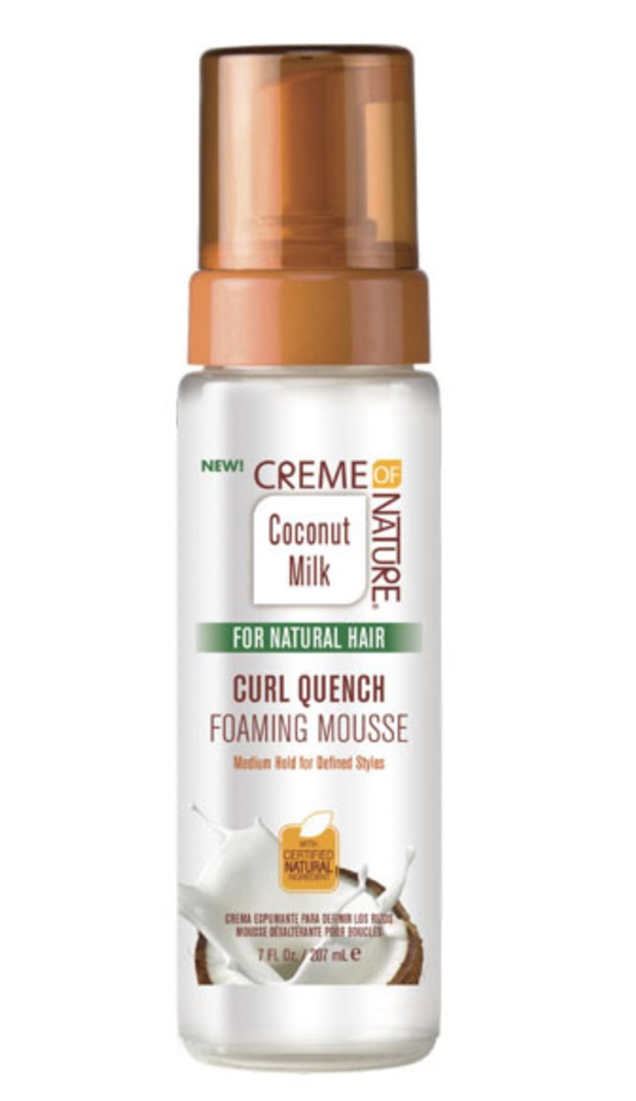 Creme of Nature Coconut Milk Curl Quenching Foaming Mousse 7 oz