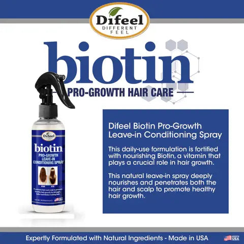 Difeel Biotin Pro-Growth Leave-In Conditioning Spray 6 oz