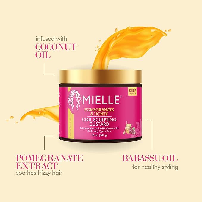 Mielle Pomegranate and Honey Coil Sculpting Custard 12 oz