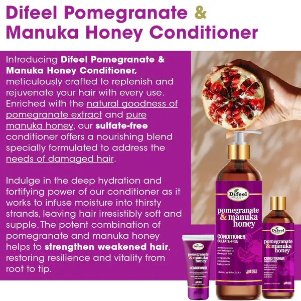 Difeel Pomegranate Manuka Honey Conditioner 12 oz