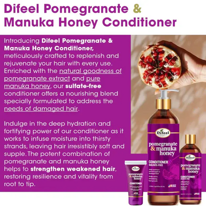 Difeel Pomegranate Manuka Honey Conditioner 12 oz