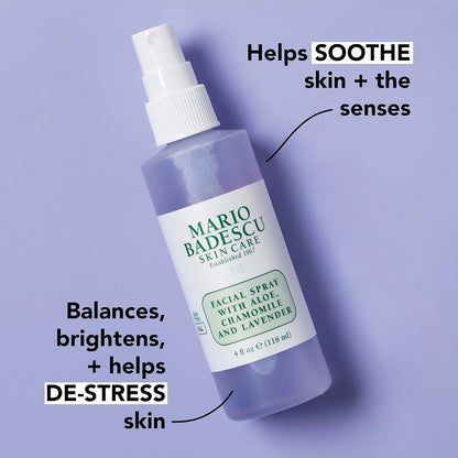 Facial Spray With Aloe, Chamomile and Lavender 6 oz Purple