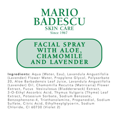 Facial Spray With Aloe, Chamomile and Lavender 6 oz Purple